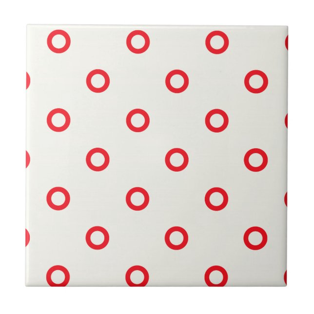 Design de Retro Dot do Círculo Vermelho (Frente)