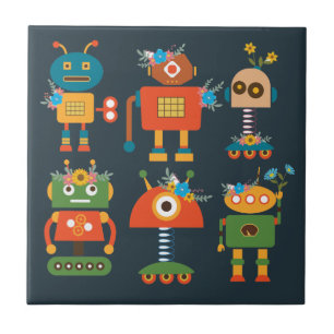 Design de robots bonitos para crianças