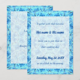 Design de rosa de pulmão no convite de turquesa