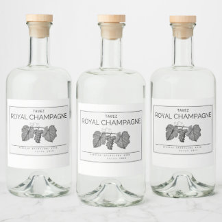 Design de Rótulo de Garrafa de Luxo