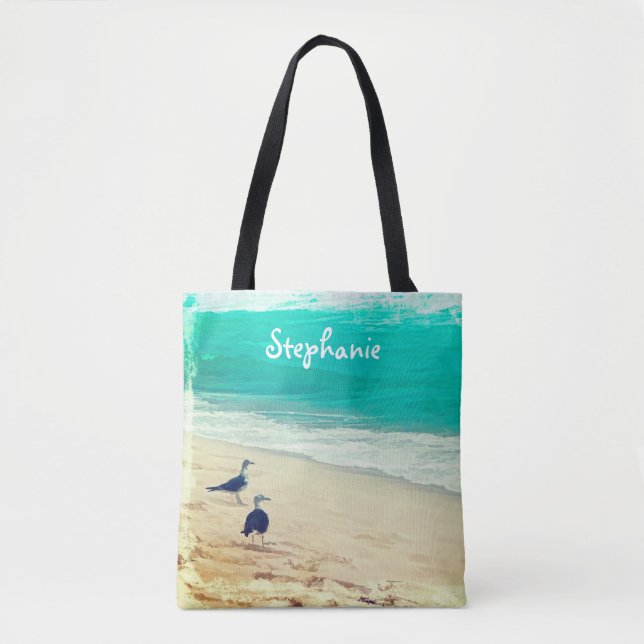 design de saco de tote personalizado de praia (Frente)