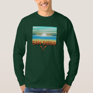 Design de San Diego - Camisa de T-Capa Longa Básic