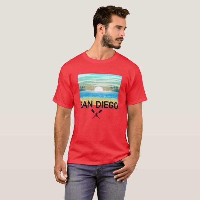 Design de San Diego - Camiseta Escura Básica (Frente Completa)