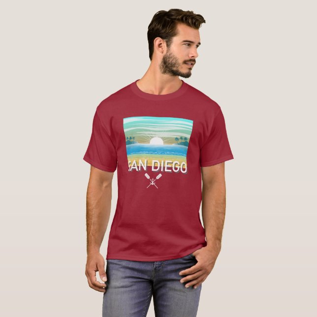Design de San Diego - Camiseta Escura Básica (Frente Completa)