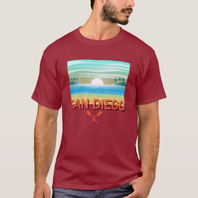 Design de San Diego - Camiseta Escura Básica (Frente)