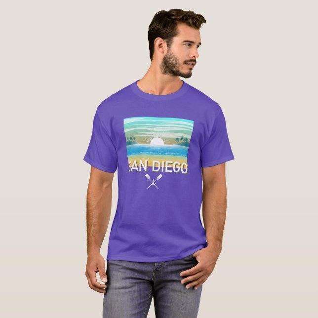 Design de San Diego - Camiseta Escura Básica (Frente Completa)