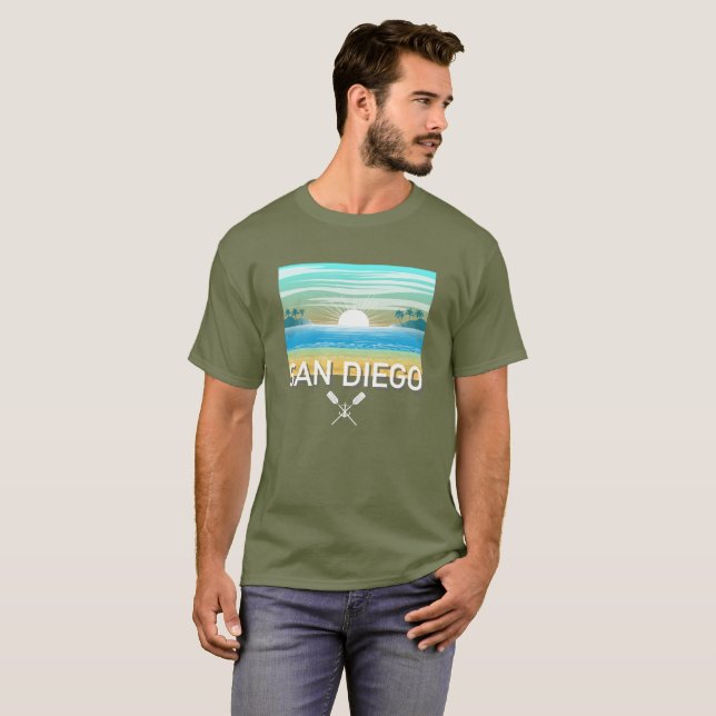 Design de San Diego - Camiseta Escura Básica (Frente Completa)