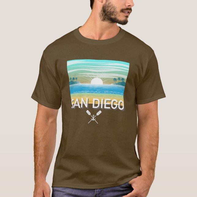 Design de San Diego - Camiseta Escura Básica (Frente)
