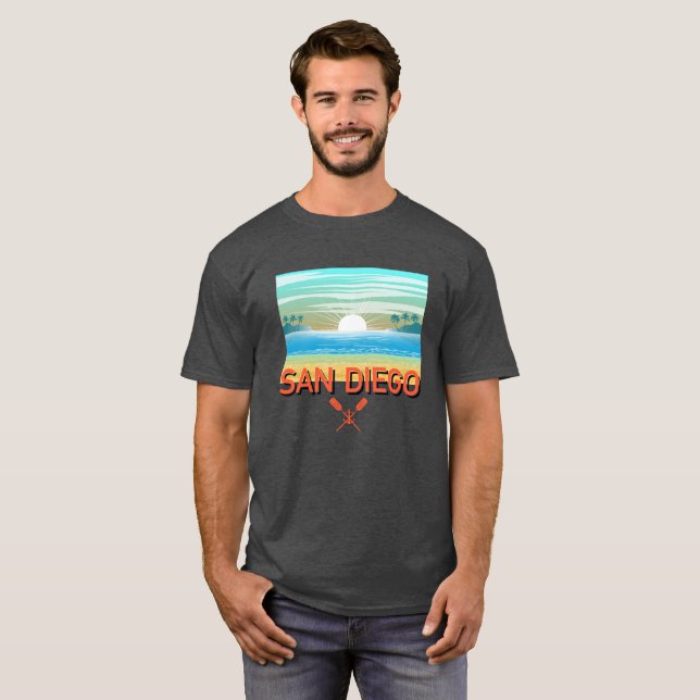 Design de San Diego - Camiseta Escura Básica (Frente Completa)
