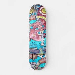 Design de Skate de Conselho de Alto Padre Mayan Az