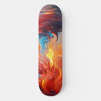 Design de skate de incêndio e água