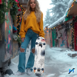 Design de Skate de  inspirado na natureza minimali