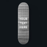 Design de skate de Tecido cinza Nome do seu texto<br><div class="desc">Placa de Tecido da cinza - Adicionar seu texto - Personalizável</div>