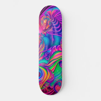Design de skate trippy com estilo psicodélico