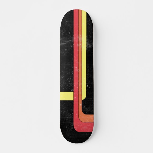 Design de skateboard estilo retrô 70 (Frente)