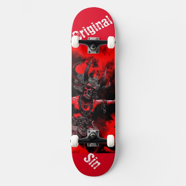 Design de skateboard personalizado com o Sin origi (Frente)