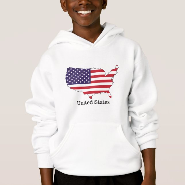 Design de Souvenir com Bandeira e Mapa dos EUA (Frente)