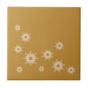 Design de Starburst Dourado do Ochre do século méd