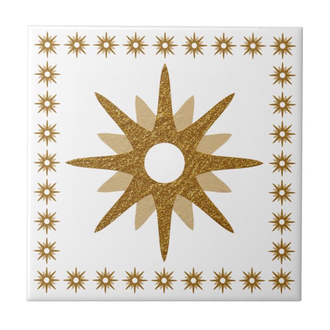 Design de Starburst Dourado moderno do século médi (Frente)