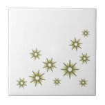 Design de Starburst Verde do Século médio<br><div class="desc">Médio moderno do século com inspiração design com rajadas retroradas verdes antigas em um design orgânico em fundo branco. Design simples e limpo moderno.</div>