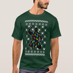 Design de Suéter de Natal Feio de Ninja com Natal