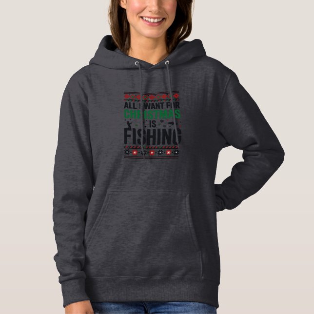 Design de Suéter Feio de Pesca de Natal (Frente)