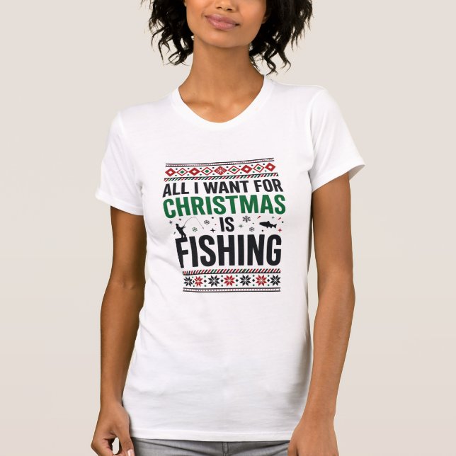 Design de Suéter Feio de Pesca de Natal (Frente)