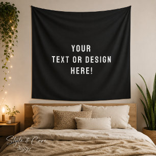 Design de Tapeçaria Preta Pequena Personalizada