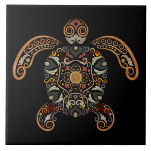 design de tartaruga colorida