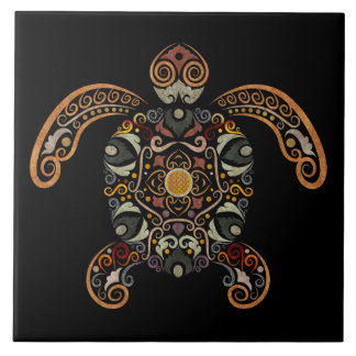 Design de tartaruga vintage colorida