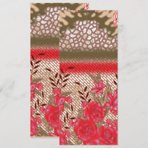 Design de tecido de intricato com padrões florais