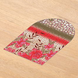 Design de tecido de intricato com padrões florais