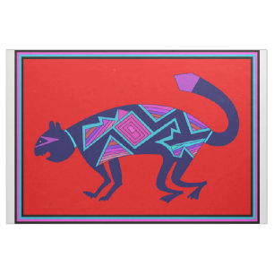 Design de tecido Mimbres Wild Cat