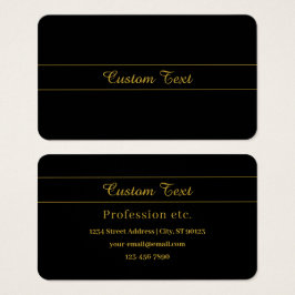 Design de texto preto e dourado personalizável sim