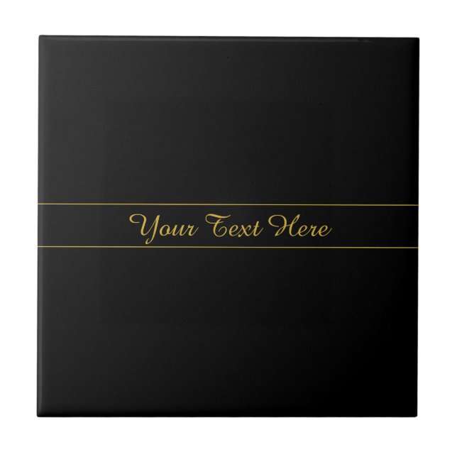Design de texto preto e dourado simples e personal (Frente)