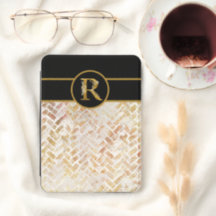 Design de Tijolo Preto e Dourado Elegante com Mono