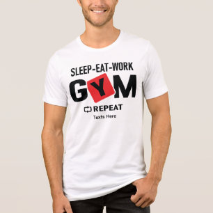 Design de tipografia Sleep Eat Work Gym Repeat