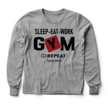 Design de tipografia Sleep Eat Work Gym Repeat