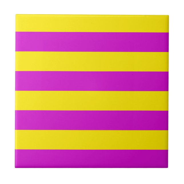 Design de tiras roxas e amarelas (Frente)
