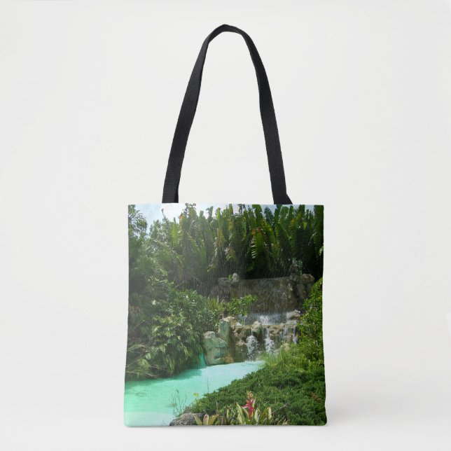 Design de Tote Floresta de Cachoeira do Oásis Trop (Frente)