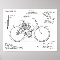 design de Transmissão de Bicicleta 1913 Impressão 
