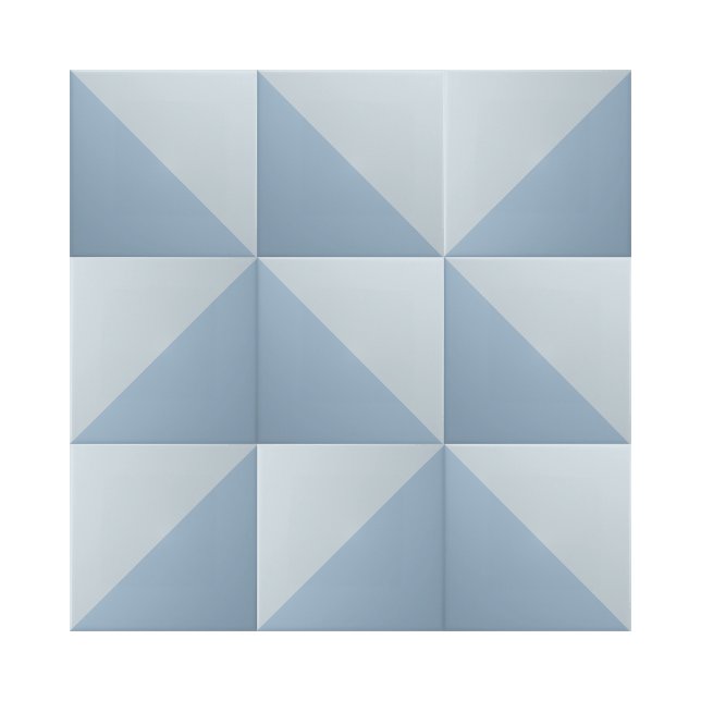 Design de triângulo azul de dois tons (blue gray triangle pattern ceramic tiles)