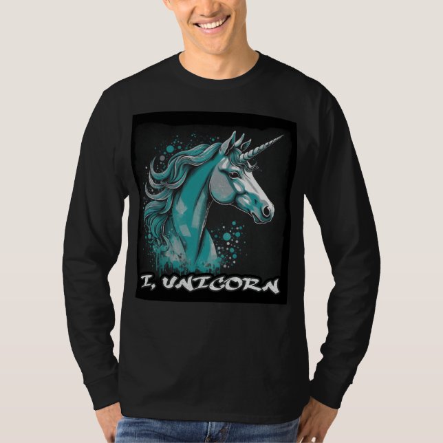Design de Unicórnio – Camiseta Manga Longa (Frente)