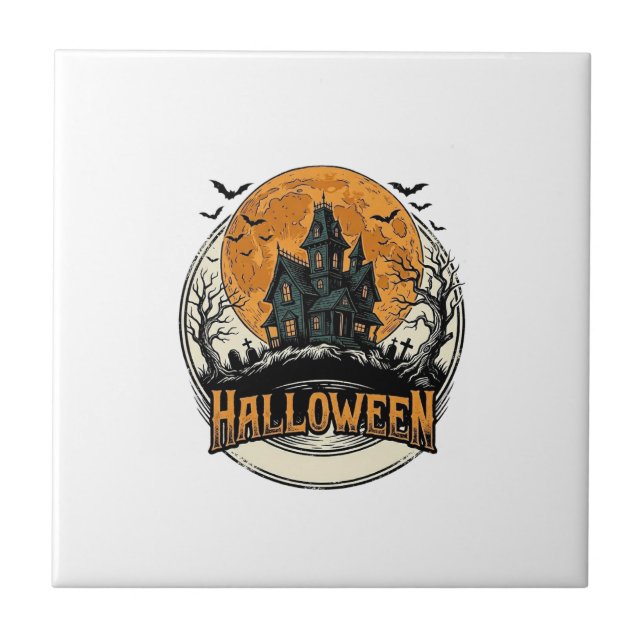 Design de Vetor de Casa Assombrada de Halloween Vi (Frente)