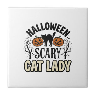 Design de Vetor Vintage de Senhora Gato Assustador