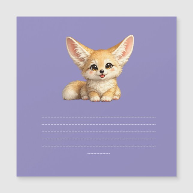 Design de Vibrações Positivas de Raposa Fennec Fel (Frente)