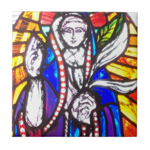 Design de Vidro Arrefecido com Figura Religiosa.