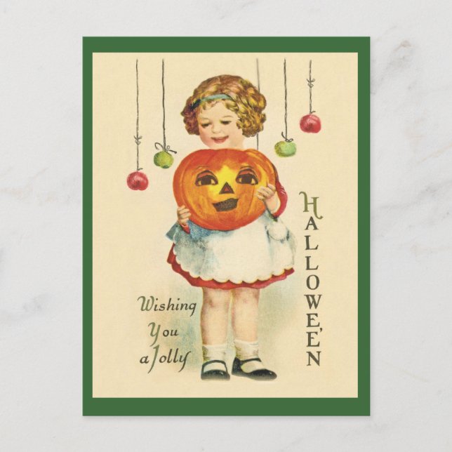 Design de Vintage-Antique Halloween - Cartão posta (Frente)