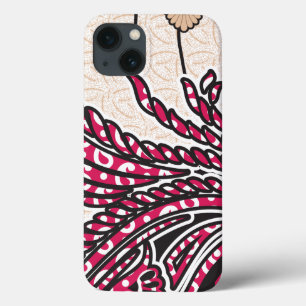 Design decorativa com vermelho vívido e alfinete