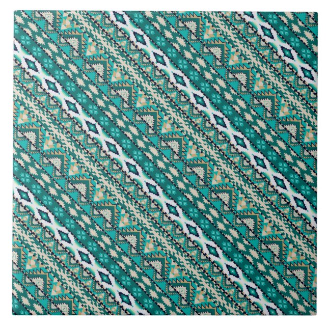 Design design aztec padrões verde-esverdeado (Frente)